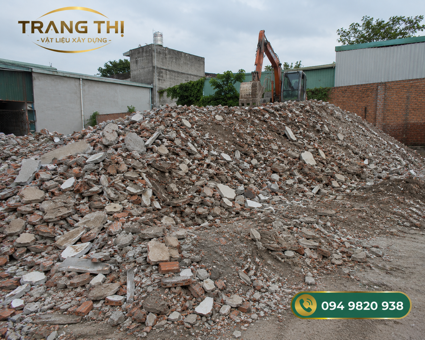 Xà bần xây dựng dùng cho san lấp và vận chuyển